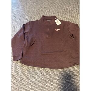 Virginia Tech Women's Half Zip Fleece Size XL League Brand USA New With Tags